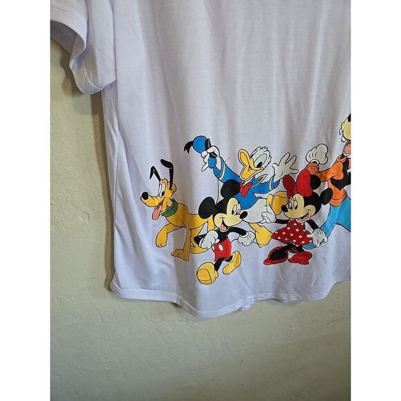 Disney Mickey Mouse and Friends Juniors Knit Top-White XXL -19 NEW - Picture 2 of 9